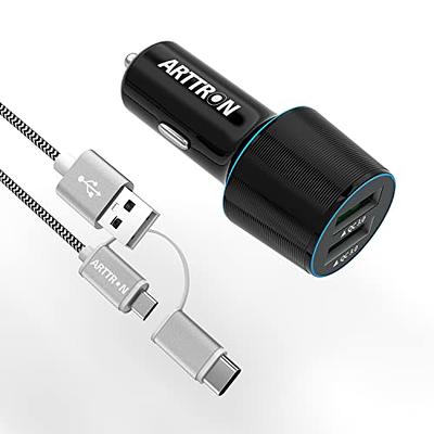 ANKER PowerDrive III Car Charger with 2-Ports USB Fast Charger 36W - Black