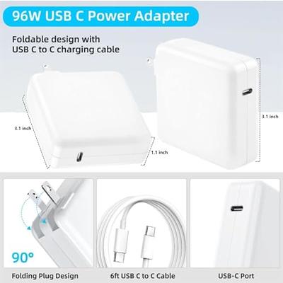 Mac Book Pro Charger - 96W USB C Charger Fast Charger for USB C Port  MacBook pro & MacBook Air, ipad Pro, Samsung Galaxy and All USB C Device,  6.6 ft