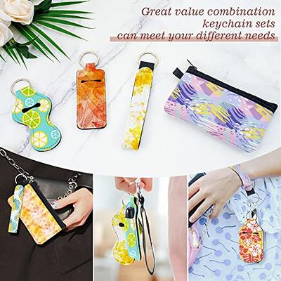 Frienda 40 Pieces Sublimation Blanks Wristlet Keychain DIY Blank Wrist  Lanyard Heat Press Transfer Neoprene Wristlet Keychain Wrist Lanyard  Keychain