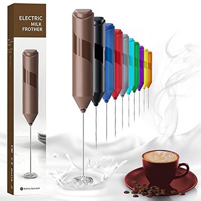 Nahida Handheld Milk Frother for Coffee, Rechargeable Drink Mixer with 3  Heads 3 Speeds Electric Whisk Coffee Frother For Latte, Cappuccino, Hot