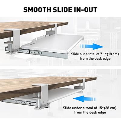 vivo Extra Sturdy Clamp-On Computer Keyboard Tray Platform with Pencil Drawer