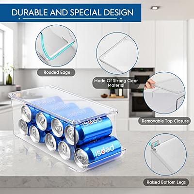 WAKISA Clear Bathroom Organizers & Refrigerator Organizer Bins