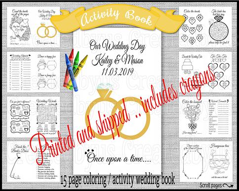 Download Custom Wedding Coloring Book With Crayons Children S Activity 15 Page Table Activities Personalized Shower Game Reception Favor Printed Yahoo Shopping