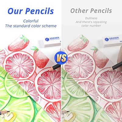Soucolor 72 Pcs Color Colored Pencils, Soft Core