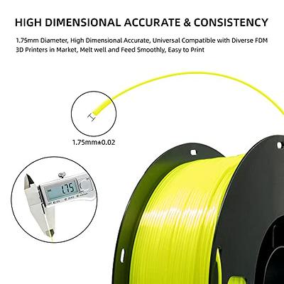 Voxelab Silk PLA Filament 1.75mm 3D Printer Filament, Clog-Free Shiny 3D  Printing Filament Dimensional Accuracy +/- 0.02mm, PLA 1kg Spool(2.2lbs),  Fit Most FDM Printer, Silk Yellow - Yahoo Shopping