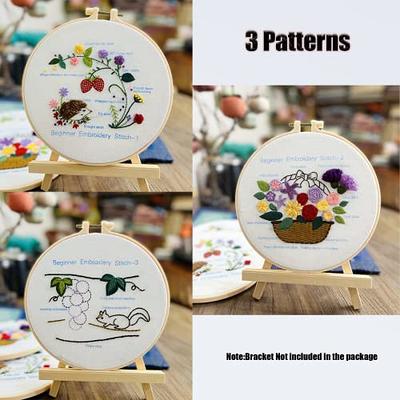 Embroidery Kit Embroidery Kit for Beginners Cross Stitch Set with Pattern  and Hoops Embroidery Accessories for Adults