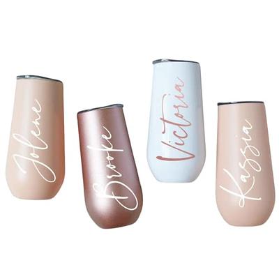 Personalized Champagne Flute Tumbler Birthday Gift, Custom Name Tumbler  Birth Month Flower, Party Favors Wine Tumbler Champagne Tumbler 