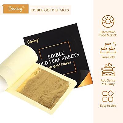 Cobakey Edible Gold Leaf Sheets 3.15 X 3.15 Genuine 24K Gold