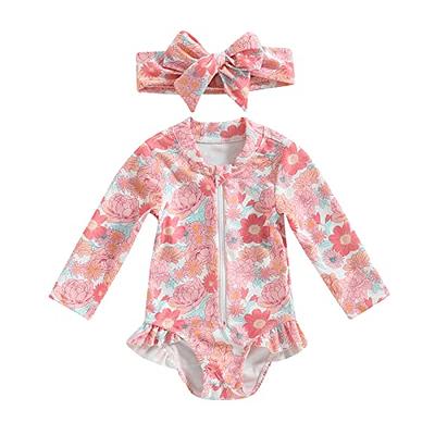 Girls' 'Pretty Peony' Floral Printed One Piece Swimsuit - art