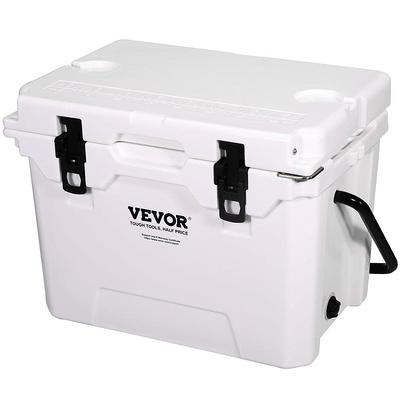 VEVOR Drop in Ice Chest 28''L x 18''W x 17''H Drop in Cooler Stainless Steel with Hinged Cover Bar Ice Bin 87.2 qt Drain-pipe and Drain Plug