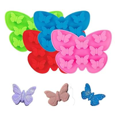 2 Pcs Butterfly Mold Silicone Butterfly Shape Butterfly Ice Cube Tray  Silicone Wax Melt Molds Chocolate Candy Baking Molds, Non-stick Chocolate