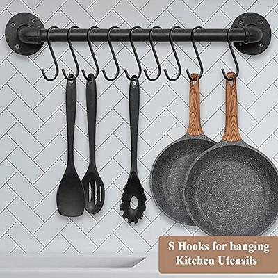 30 Pack ESFUN Heavy Duty S Hooks Black Steel S Shaped Hooks for Hanging  Pans Pots Plants Bags Towels Kitchen Hooks Hanger, Large 3.5 inch - Yahoo  Shopping