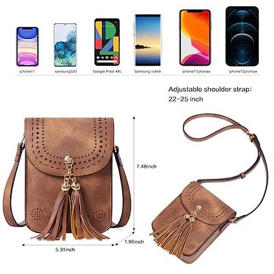 BOSTANTEN Leather Small Crossbody Bags for Women Designer Cell Phone Bag  Wallet Purses Adjustable Strap