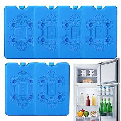 Cool Coolers by Fit & Fresh 4 Pack XL Slim Ice Packs, Quick Freeze Space  Saving Reusable Ice Packs for Lunch Boxes or Coolers, Blue