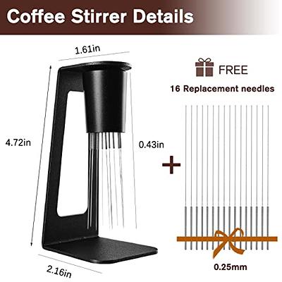 Black Coffee Needle Leveler With Magnet Coffee Stirrer Stainless