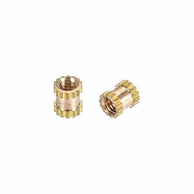 uxcell Knurled Insert Nuts - 50Pcs M3 x 4mm Length x 5mm OD Female Thread  Brass Threaded Insert Embedment Nut for 3D Printer