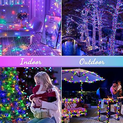 JMEXSUSS 33ft 100 LED Blue Lights for Christmas Tree Decor, 8 Modes Blue  Christmas Lights Indoor Outdoor Waterproof Plug in, Clear Wire Blue Fairy  String Lights for Tree, Xmas, Party, Garden