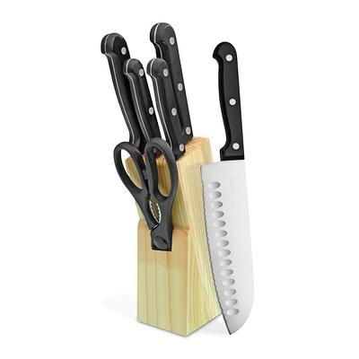 Aoibox 19-Piece Stainless Steel Kitchen Knife Set with Wooden Knife Block,  Red SNPH002IN466 - The Home Depot