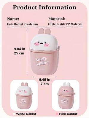SITAKE 2 Pcs Plastic Mini Wastebasket Trash Can with Swing Lid with 120  Trash Bags, Tiny Desktop Waste Garbage Bin for Home, Office, Kitchen,  Vanity
