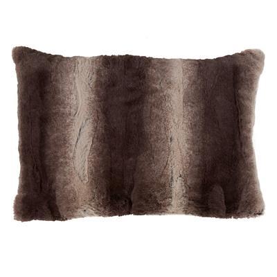 18x18 Faux Fur Throw Pillow Cover Ivory - Saro Lifestyle