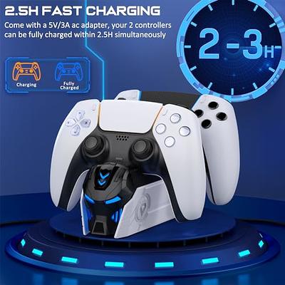  PS5 Controller Charger Station with Fast Charging AC Adapter  5V/3A, Dual Controller Charging Stand for Playstation 5, Docking Station  Replacement for DualSense Charging Station : Video Games