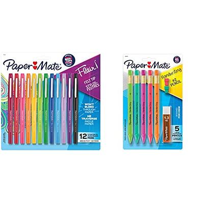 Paper Mate Flair Felt Tip Pens | Medium Point 0.7 Millimeter Marker Pens | School Supplies for Teachers & Students | Assorted Fashion Colors, 12 Count