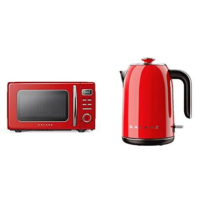 OVENTE Illuminated 6.5-Cup Red Electric Kettle with Filter, Fast