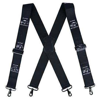 MENDENG Suspenders for Men Heavy Duty Swivel Hooks Retro X-Back Adjustable  Brace, A/Brown/Swivel Hooks, One Size : : Clothing, Shoes &  Accessories
