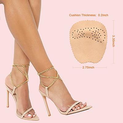 Nude Pu Pointed Strappy Chain High Heels