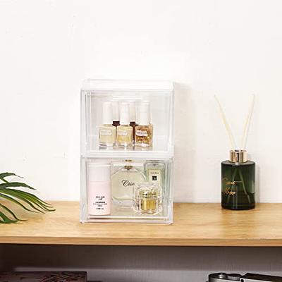 VOMOSI Medium Clear Plastic Storage Bins with Lids - Stackable Pantry  Organizer Containers for Fridge,Cabinet,Cupboard,Bathroom - Set of 8