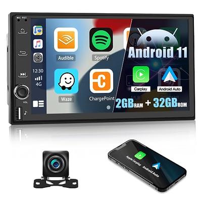 7 Inch Double Din Android 11 Car Stereo Touch Screen Car Radio with  Bluetooth, GPS Navigation, WiFi, Mirror Link, FM/RDS Radio/Aux-in + Backup  Camera