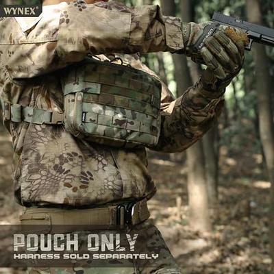 WYNEX Tactical Large Admin Pouch of Double Layer Design, Molle EDC EMT  Utility Pouch with Map Sleeve Modular Tool Pouch Large Capacity Flag Patch