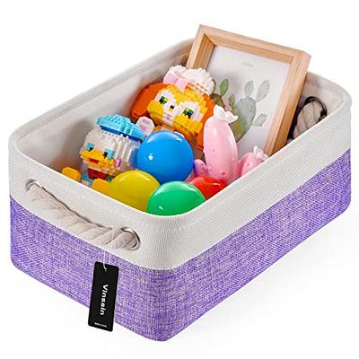 Vinssin Small Storage Baskets for Gift，Foldable Mini Purple