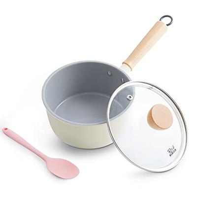 Rockurwok 6 Pcs Ceramic Nonstick Cookware Set, Durable Pots and Pans Set,  Inducton, Dishwasher & Ovens Safe, Free of PFAS & PTFE, White