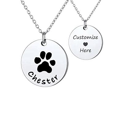 Sterling Silver Paw print necklace, dog lovers necklace, cat lovers ne –  N.L. McLaughlin