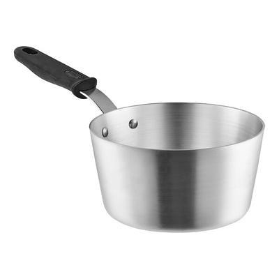 Choice 8 Qt. Aluminum Sauce Pan with Black Silicone Handle