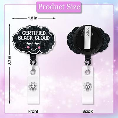 ERHACHAIJIA Certified Black Cloud Retractable Black Glitter Badge Reel with Alligator  Clip, Funny Cloud ID Card Badge Holder Gift for Nurses Doctors Office  Worker Social Worker Colleague Boss - Yahoo Shopping