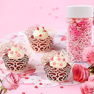 Edible Sprinkles Mix Pink Gold Luxury 50g Baby Shower Cupcake Cake  Decoration