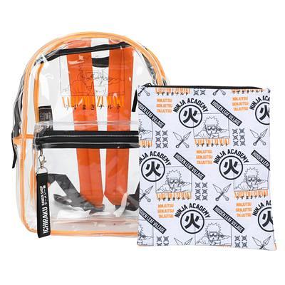 Naruto Shippuden Squad 17 inch Laptop Backpack and Lunch Bag Set, 4-Piece, Orange, Men's, Size: One Size