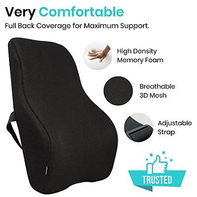 Vive Memory Foam Coccyx Seat Cushion for Office Chairs - Computer Chair  Cushion for Tailbone Pain - Lower Back Pain & Sciatica Pressure Relief for