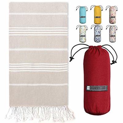 Utopia Towels Pack of 2 Turkish Beach Towel (40x72 Inches), Oversized 100%  Cotton Sand Free Lightweight Absorbent Quick-Dry Beach Blanket, Extra Large  Turkish Bath Towels for Travel and Pool (Grey) Pack of