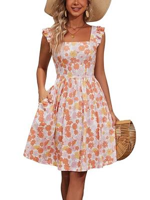 Acelitt Summer Dresses for Women 2024 Cut Out Beach Sundress Vegas