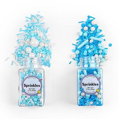 Weraru Edible Blue Pearl Sugar Sprinkles Candy Mixing Size Baking Edible  Cake Decorations Cupcake Toppers Cookie Decorating Celebrations Wedding  Shower Party Chirstmas Supplies 120g/ 4.2oz 