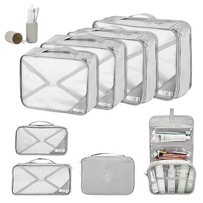 27 Set Compression Packing Cubes for Suitcase Lightweight Luggage Organizer  Bags for Travel Luggage Storage Bag Traveling Cubes with Toiletry, Shoes