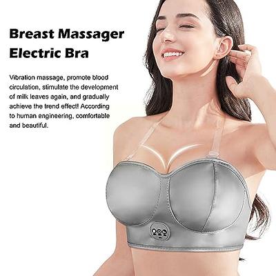 Wireless Massager, USB Electric Vibration Bust Lift Enhancer Machine with  Hot Compress Function and Remote Control for Chest Enlargement Anti