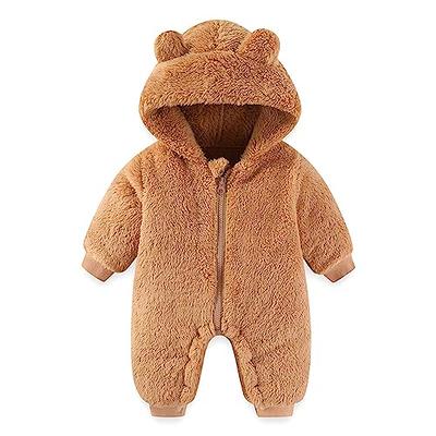 AiWMGL Newborn Baby Bear Onesie Outfit Suit 0-3 Months Girls Boys ...