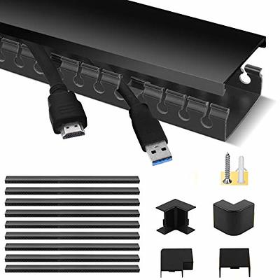 Cable Raceway Kit, Stageek Cable Management System Open Slot Wiring Raceway  Duct with Cover, On-Wall Concealer Organizer to Hide Wires Cords for TVs,  Computers - 9x15.4inch, Black - Yahoo Shopping