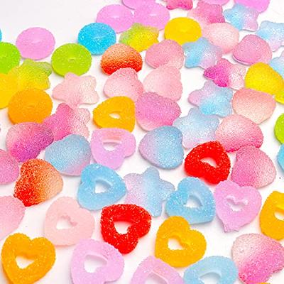 80Pcs Candy Charms Cute Decorative Eco-friendly DIY Craft Candy Resin  Charms Flatback Household Supplies