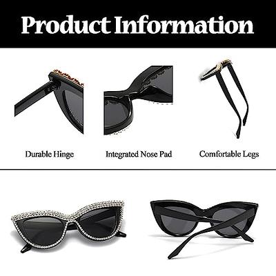 Retro Mirror Diamond Cat Eye Unisex Sunglasses | 100% UV Protected Men &  Women Casual Sunglasses