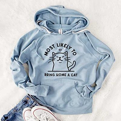 Most Likely to Bring Home a Cat Unisex Loopback Terry Hooded